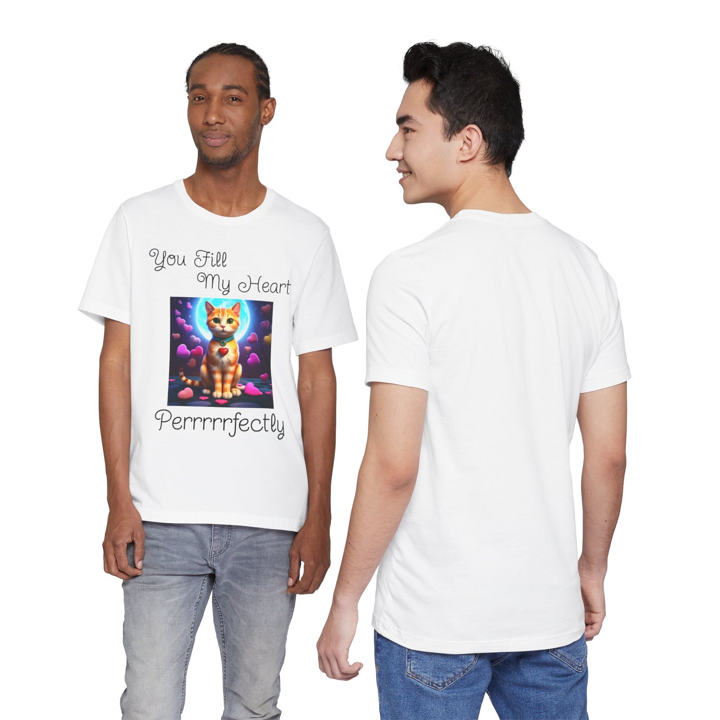“You Fill My Heart Purrfectly” Cat Lover Tee – Designed by Penny