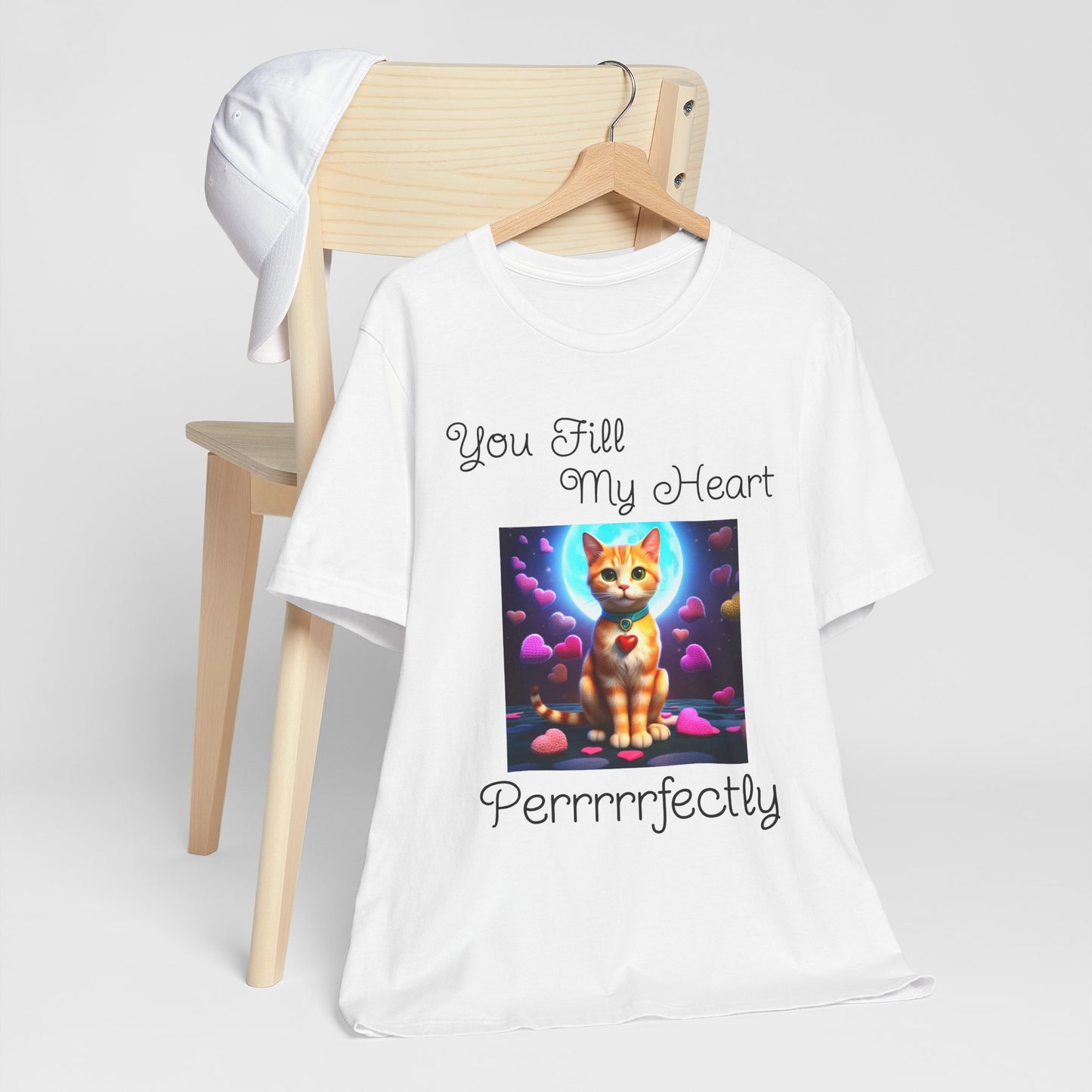 “You Fill My Heart Purrfectly” Cat Lover Tee – Designed by Penny