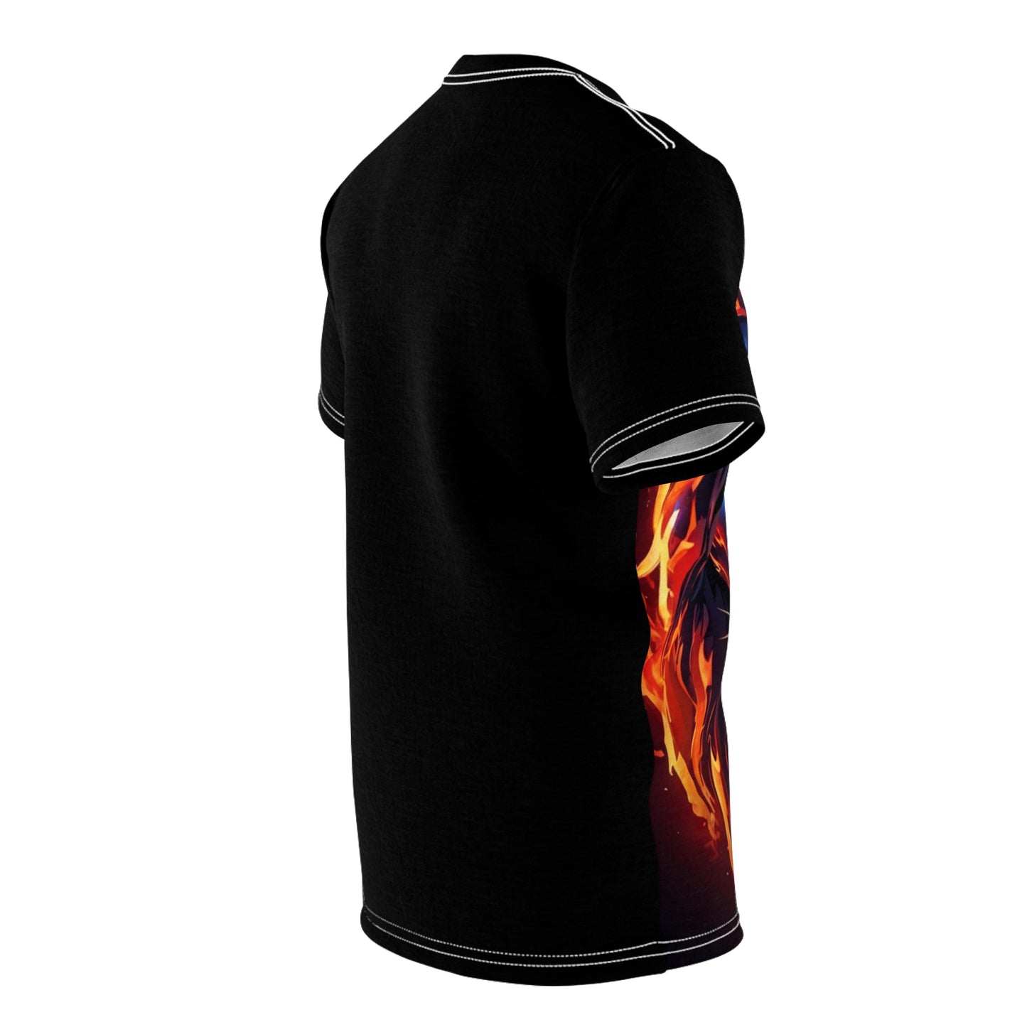Flame Lion Unisex Graphic Tee – All-Over Print Statement Shirt