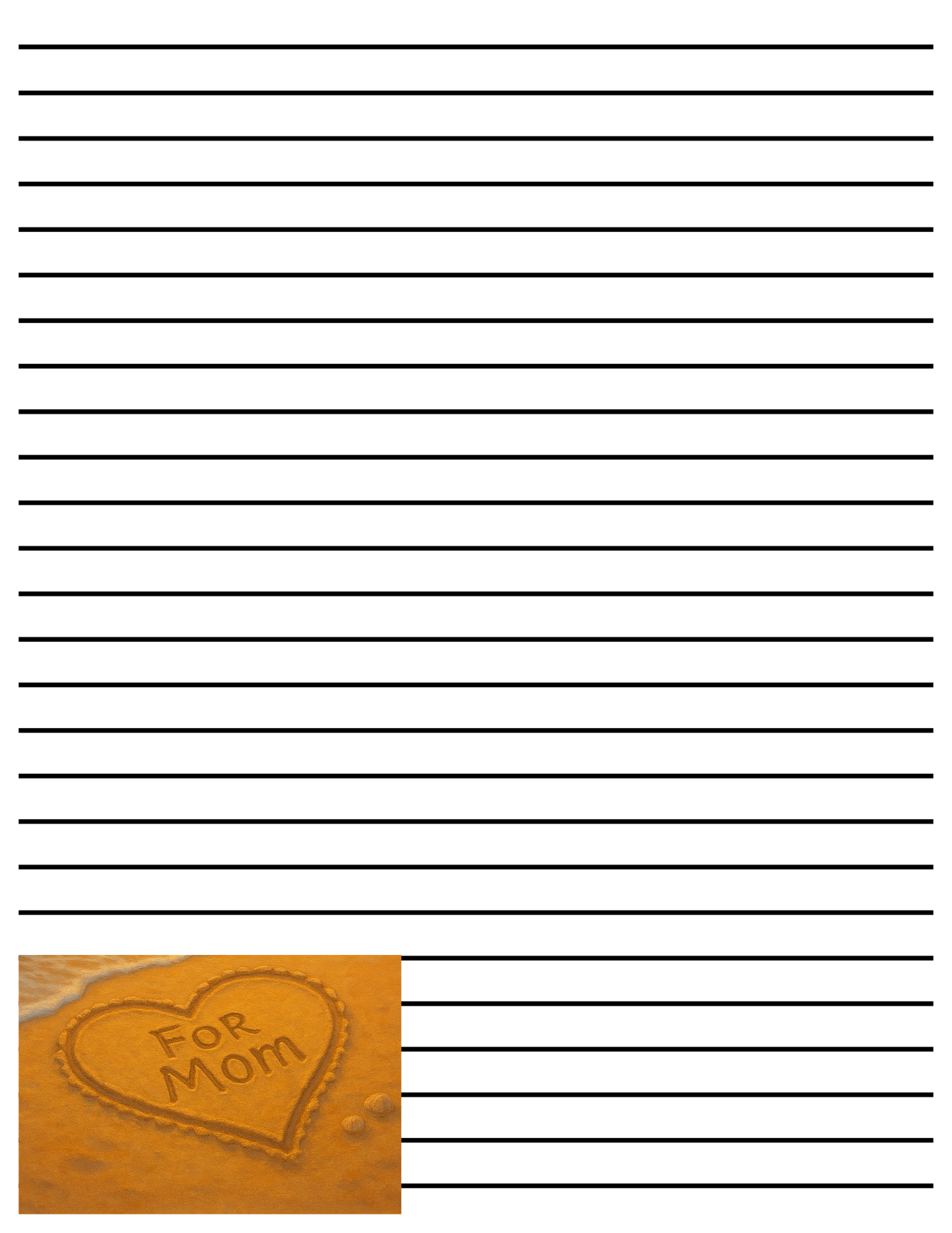 For Mom Printable Writing Journal – Beautiful Memory Notebook Gift for Mother | Instant Download