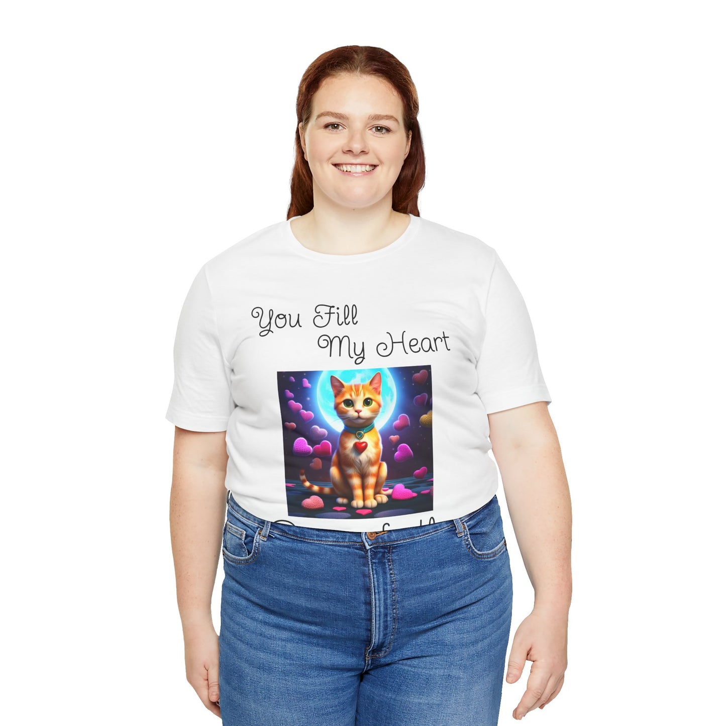 “You Fill My Heart Purrfectly” Cat Lover Tee – Designed by Penny