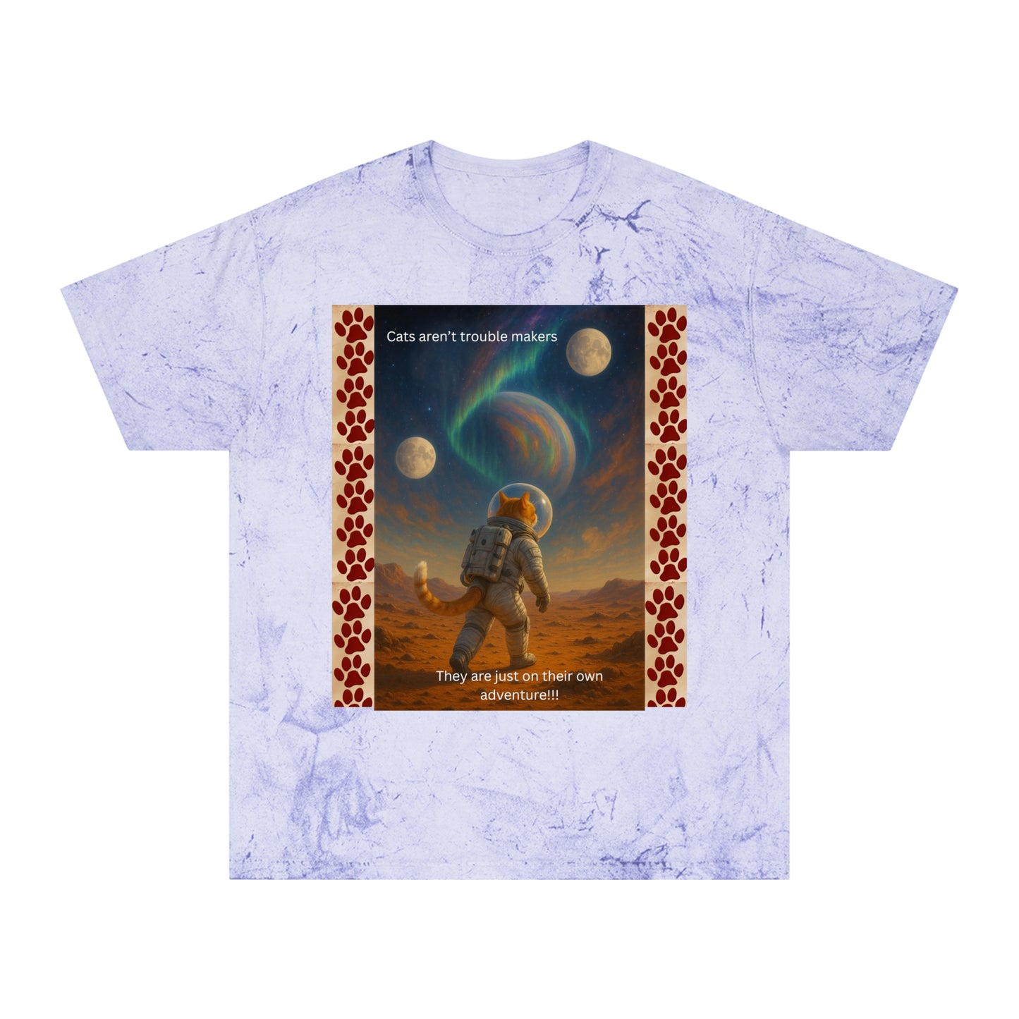 Not Trouble, Just Adventure – Cat Astronaut Graphic Tee