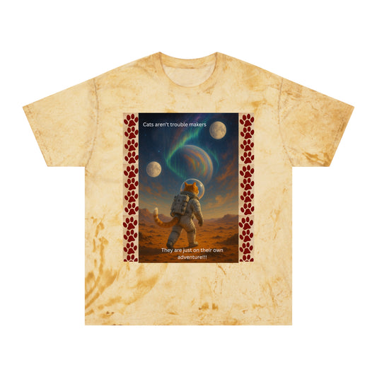 Not Trouble, Just Adventure – Cat Astronaut Graphic Tee